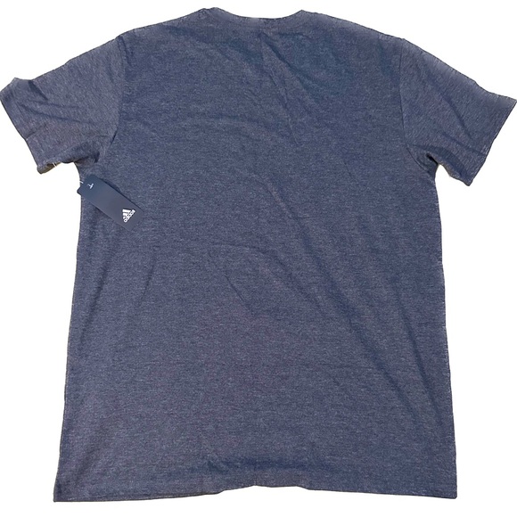 ADIDAS MENS HEATHER LOGO TEE COLOR:DK GRY/WHT
SIZE XL - Picture 2 of 2